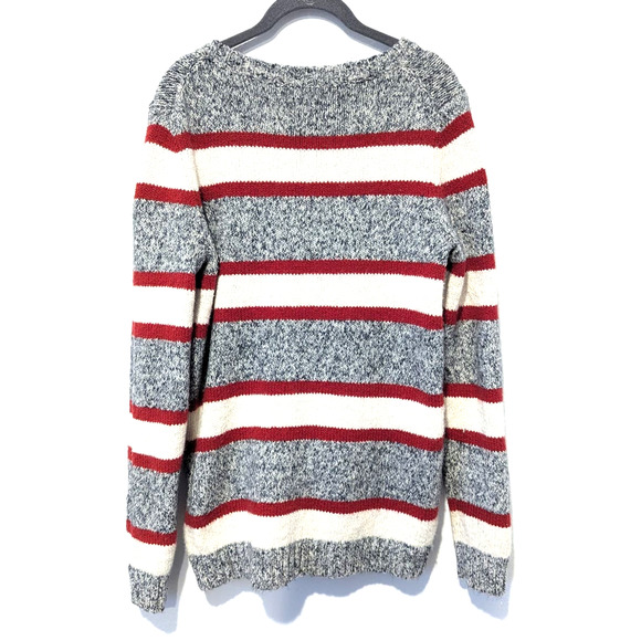 Tommy Hilfiger Y2K Oversized Slouchy Striped Sweater Cotton - Picture 3 of 6